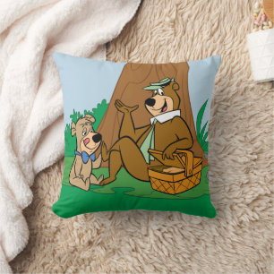 Yogi Bear and Boo-Boo Picnic Snack Throw Pillow