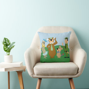 Yogi Bear and Friends Classic Pose Throw Pillow