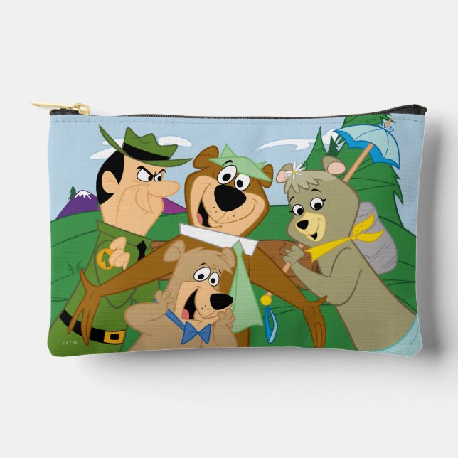 Yogi Bear and Friends Framed Forest Picture Accessory Pouch (Front)