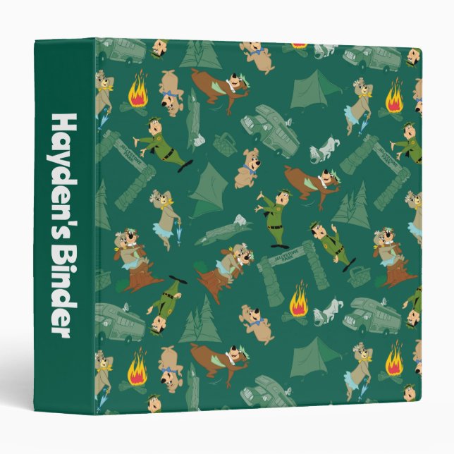 Yogi Bear and Friends Jellystone Park Camp Pattern Binder (Front/Spine)