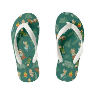 Yogi Bear and Friends Jellystone Park Camp Pattern Kid's Flip Flops