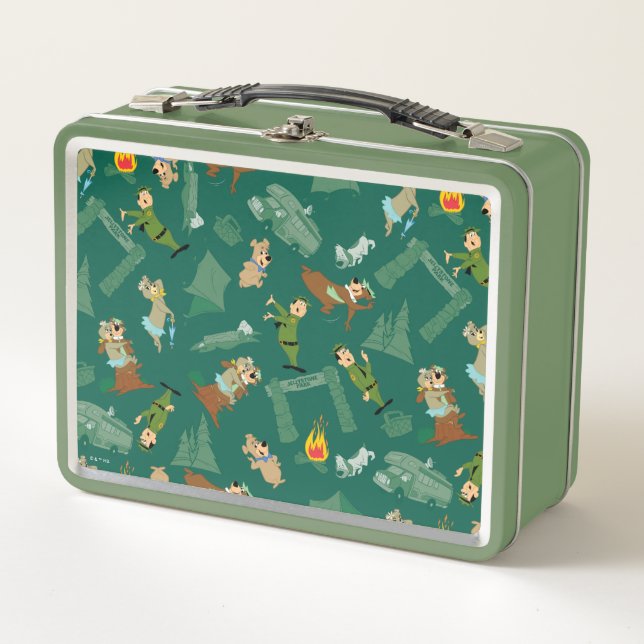 Yogi Bear and Friends Jellystone Park Camp Pattern Metal Lunch Box (Front)