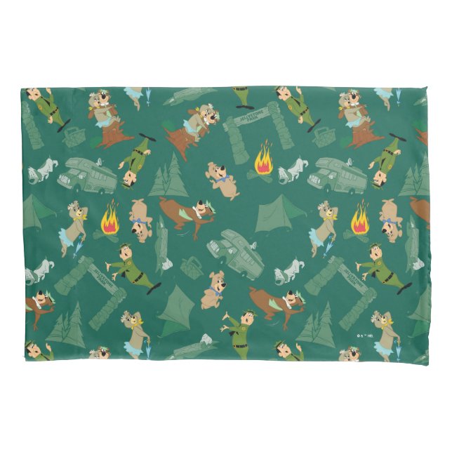 Yogi Bear and Friends Jellystone Park Camp Pattern Pillowcase (Front)