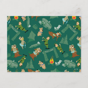 Yogi Bear and Friends Jellystone Park Camp Pattern Postcard