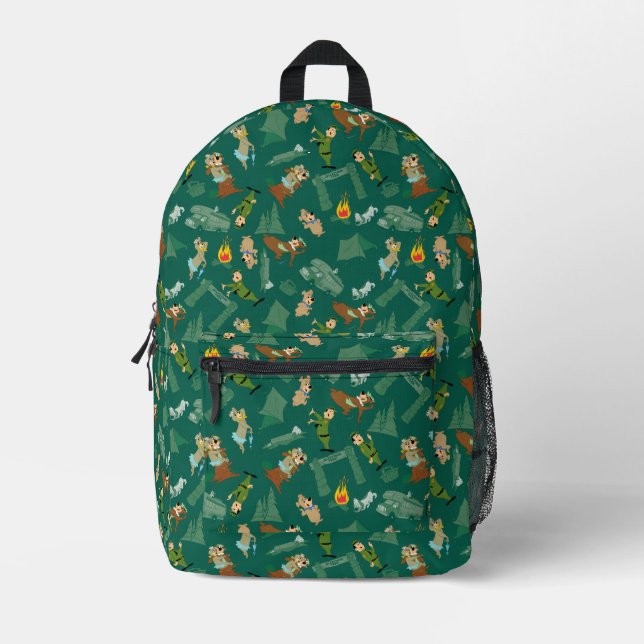 Yogi Bear and Friends Jellystone Park Camp Pattern Printed Backpack (Front)