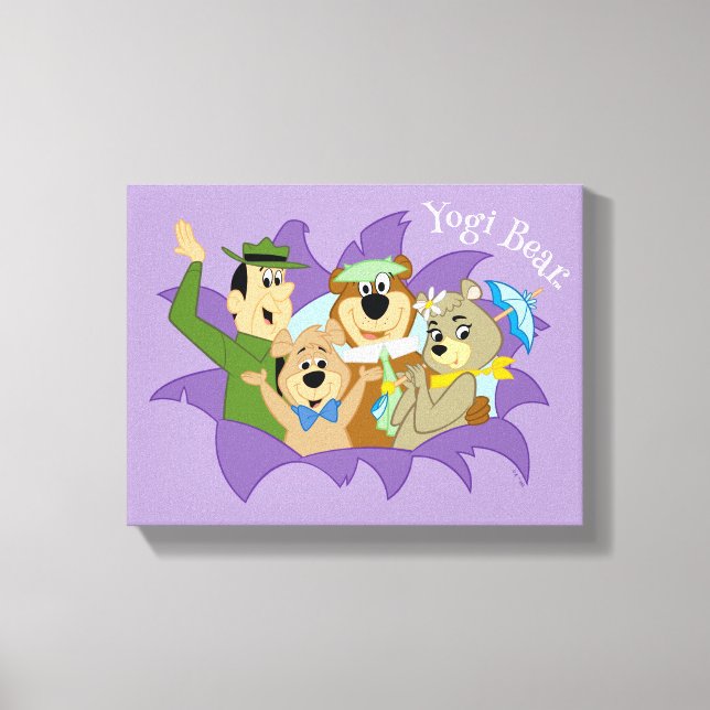 Yogi Bear and Friends Surprise Canvas Print (Front)