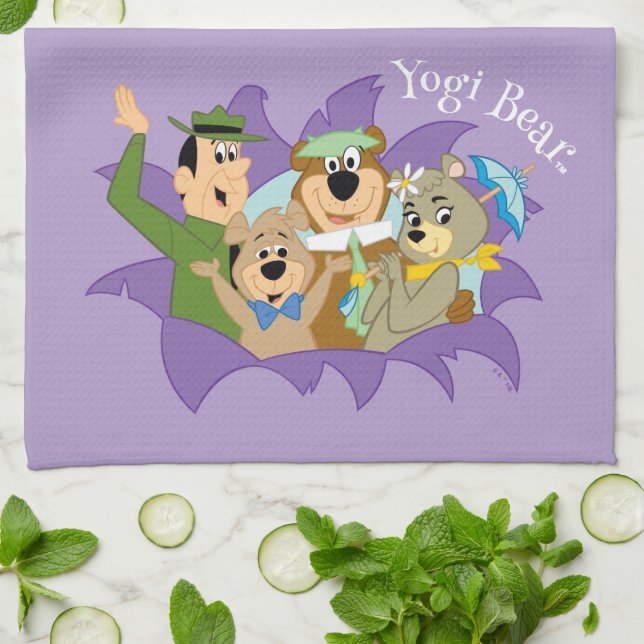 Yogi Bear and Friends Surprise Kitchen Towel (Folded)