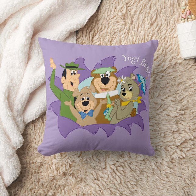 Yogi Bear and Friends Surprise Throw Pillow (Blanket)