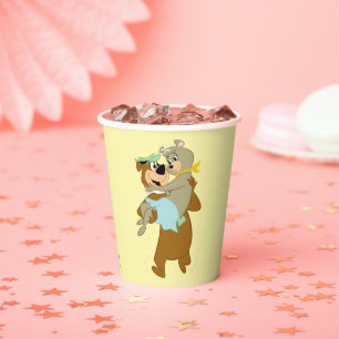 Yogi Bear Carrying Cindy Bear Paper Cups