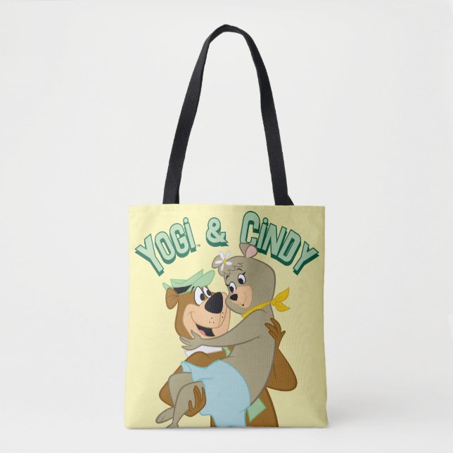 Yogi Bear Carrying Cindy Bear Tote Bag (Front)