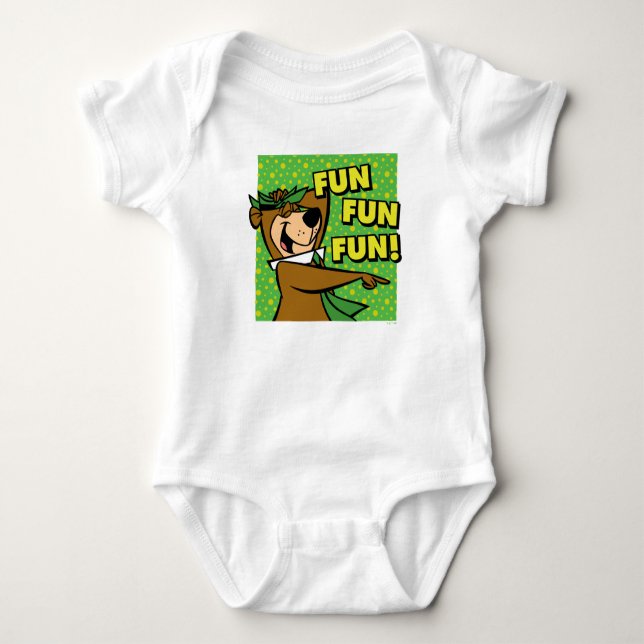 Yogi Bear Fun Fun Fun Baby Bodysuit (Front)