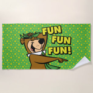 Yogi Bear Fun Fun Fun Beach Towel