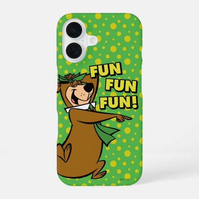 Yogi Bear Fun Fun Fun iPhone 16 Case (Back)