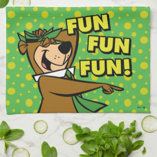 Yogi Bear Fun Fun Fun Kitchen Towel