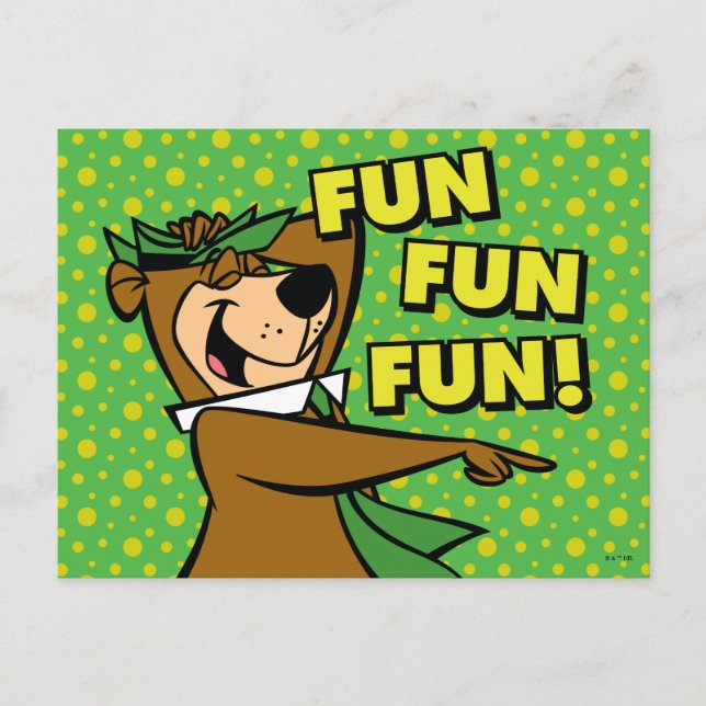 Yogi Bear Fun Fun Fun Postcard (Front)