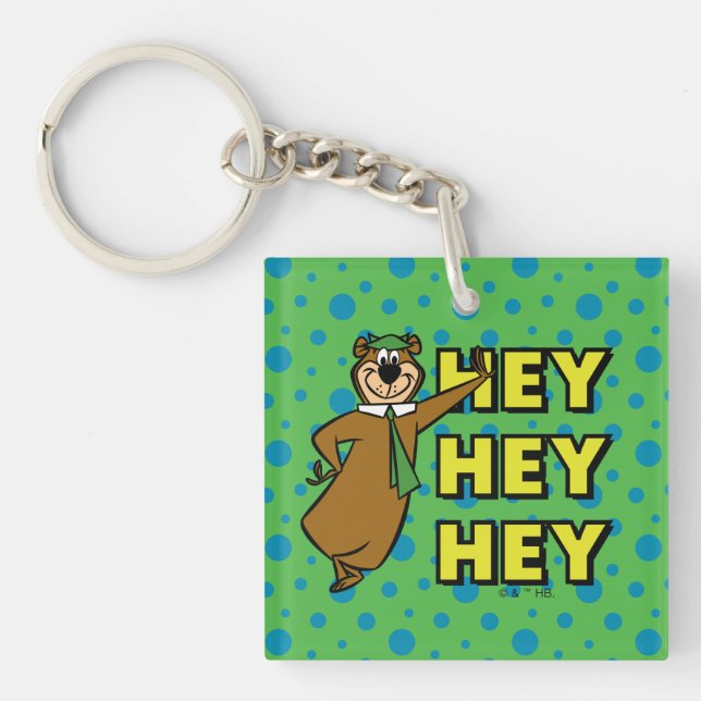 Yogi Bear Hey Hey Hey Keychain (Front)