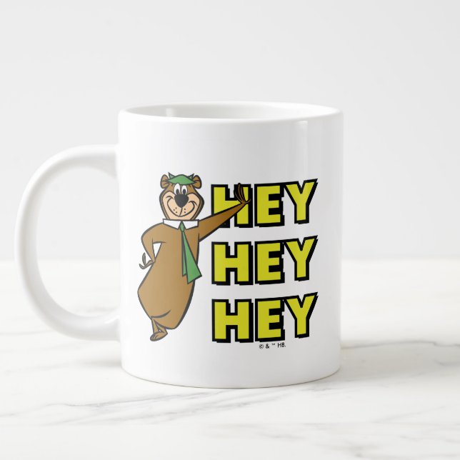 Yogi Bear Hey Hey Hey Large Coffee Mug (Left)