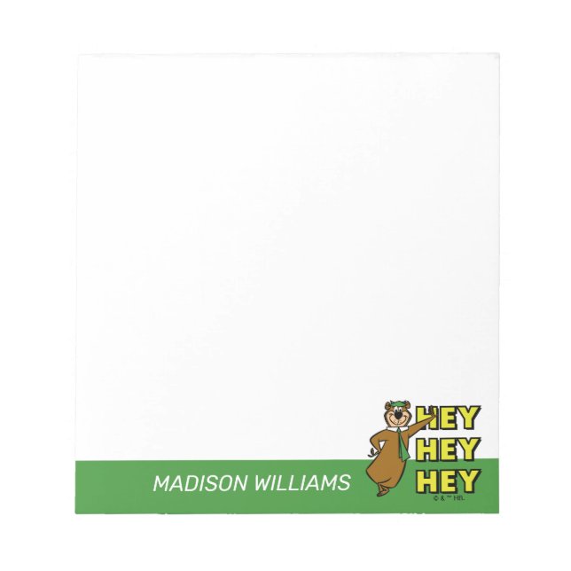 Yogi Bear Hey Hey Hey Notepad (Front)
