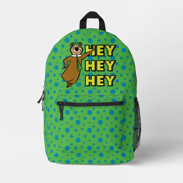 Yogi Bear Hey Hey Hey Printed Backpack (Front)