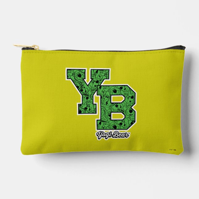 Yogi Bear Patterned Varsity Letters Accessory Pouch (Front)