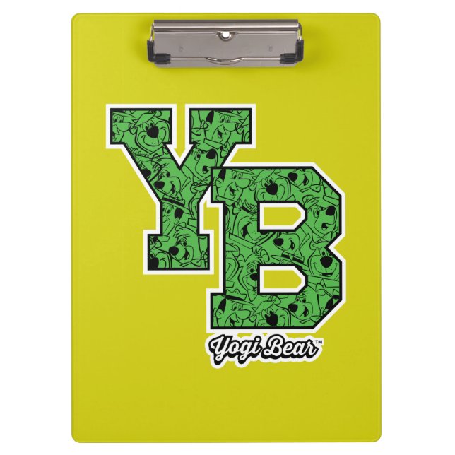 Yogi Bear Patterned Varsity Letters Clipboard (Front)