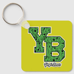 Yogi Bear Patterned Varsity Letters Keychain