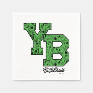 Yogi Bear Patterned Varsity Letters Napkin