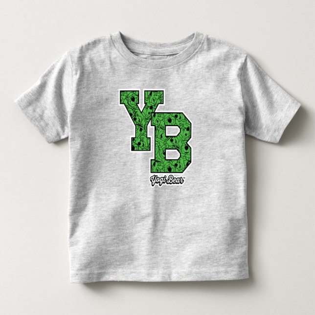 Yogi Bear Patterned Varsity Letters Toddler T-shirt (Front)