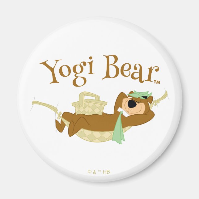 Yogi Bear Picnic Hammock Nap Time Magnet (Front)