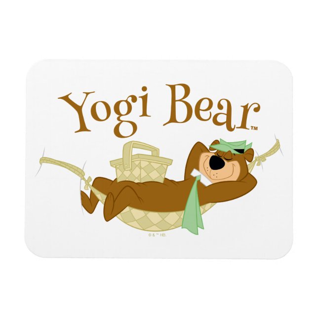 Yogi Bear Picnic Hammock Nap Time Magnet (Horizontal)