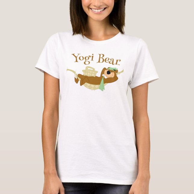 Yogi Bear Picnic Hammock Nap Time T-Shirt (Front)