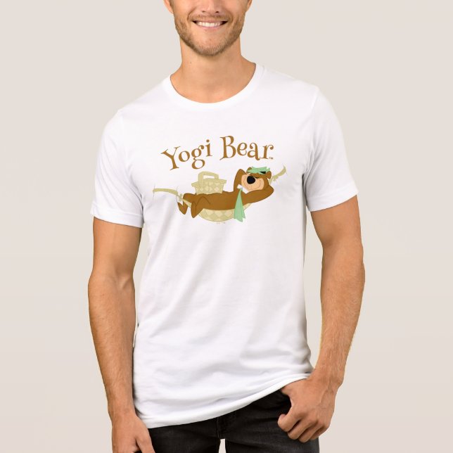 Yogi Bear Picnic Hammock Nap Time Tri-Blend Shirt (Front)