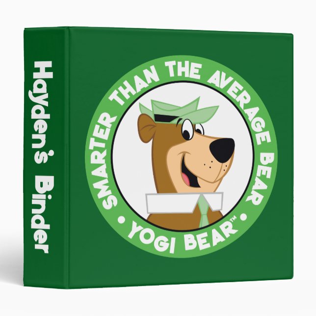 Yogi Bear Smiling Portrait Binder (Front/Spine)