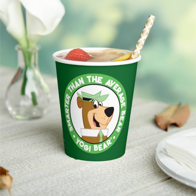 Yogi Bear Smiling Portrait Paper Cups (Insitu)