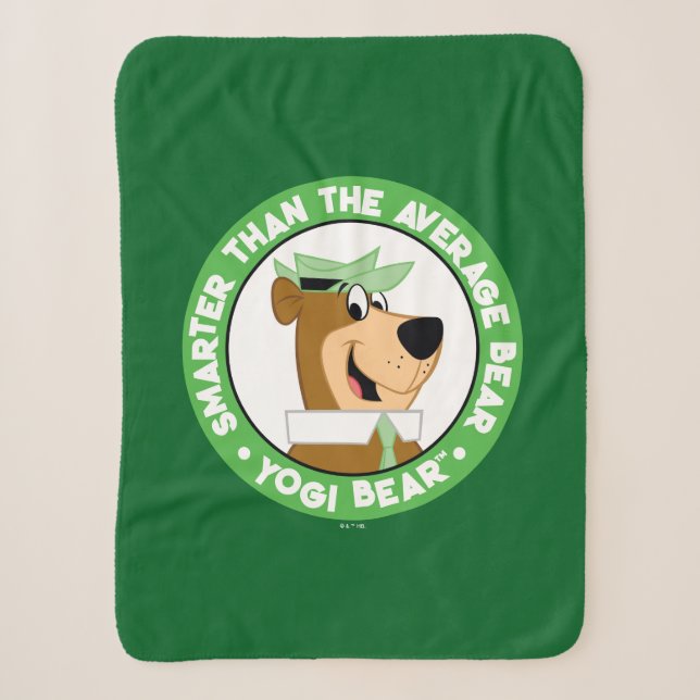 Yogi Bear Smiling Portrait Sherpa Blanket (Front)