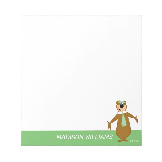 Yogi Bear Welcome Notepad (Front)