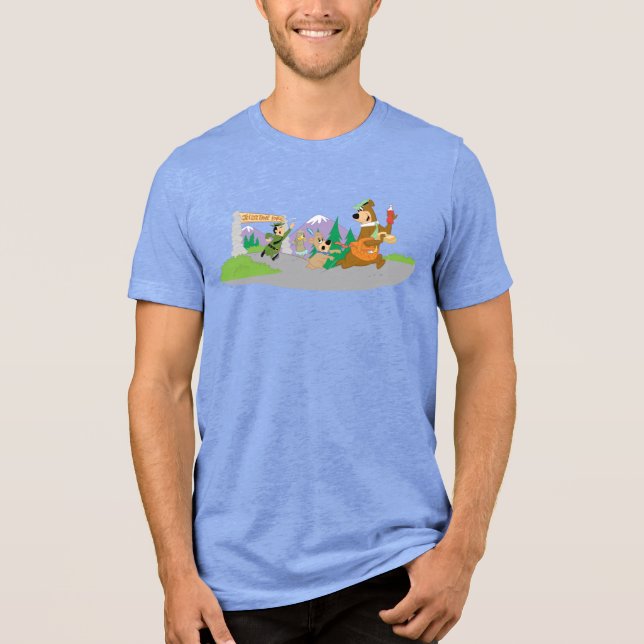 Yogi Bear's Great Picnic Basket Escape Tri-Blend Shirt (Front)