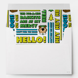 Yogi Bear's Picnic Quotes & Fun Phrases Pattern Envelope