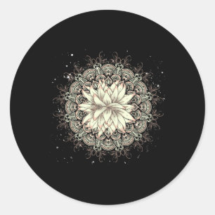 Yogi Lotus Yoga Meditation Pilates Lotus Flower Ma Classic Round Sticker