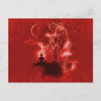 Yogi meditating postcard