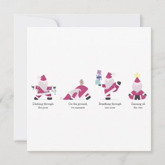 Yogi Père Noël Funny Yoga Pun Noël Carte