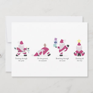 Yogi Père Noël Funny Yoga Pun Noël Carte