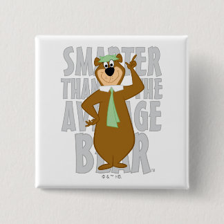 Yogi "Smarter Than The Average Bear" 2 Inch Square Button