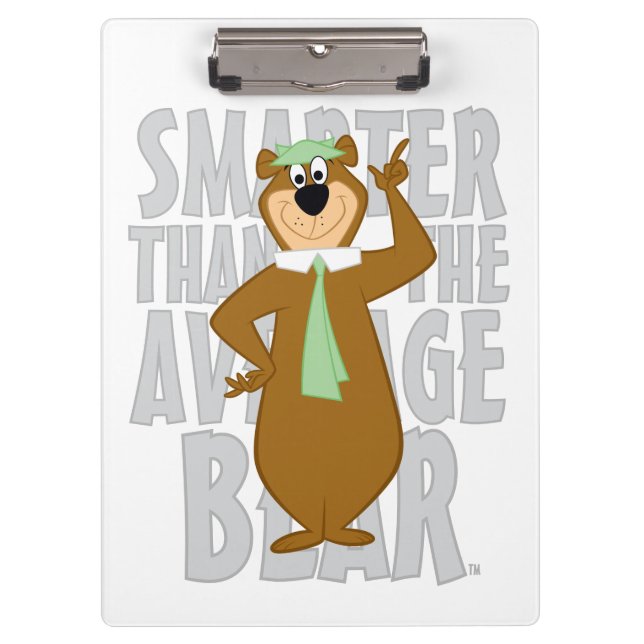 Yogi "Smarter Than The Average Bear" Clipboard (Front)