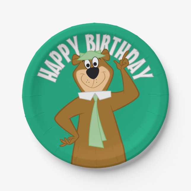 Yogi "Smarter Than The Average Bear" Paper Plate (Front)