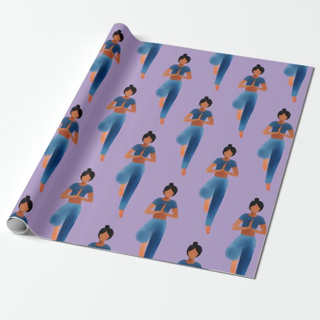 Yogini Asana Yoga  Wrapping Paper (Unrolled)