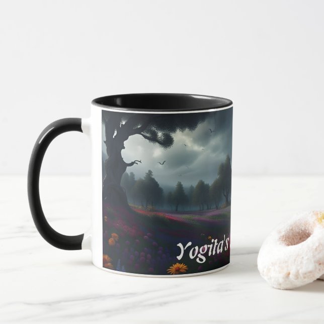 Yogita's Morning Tea Personalized Customizable Mug (With Donut)