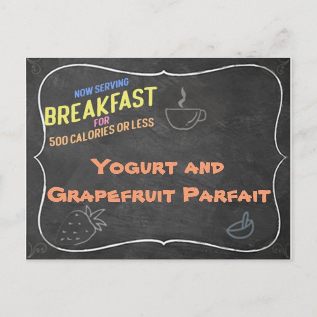 Yogurt and Grapefruit Parfait Recipe Card (Front)