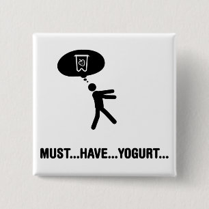 Yogurt Lover 2 Inch Square Button