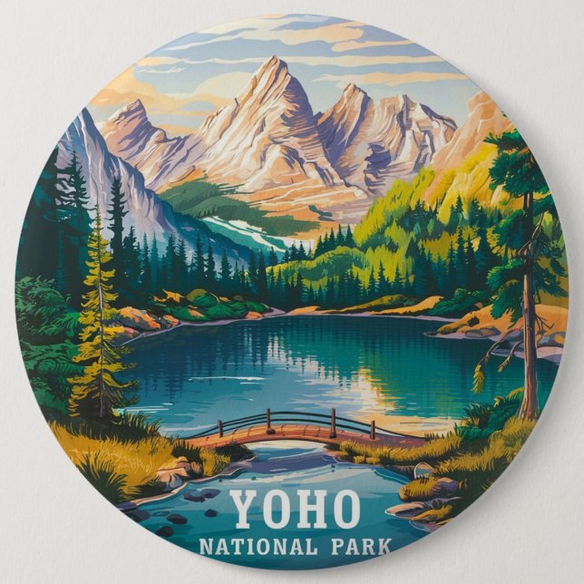 Yoho National Park 6 Inch Round Button (Front)